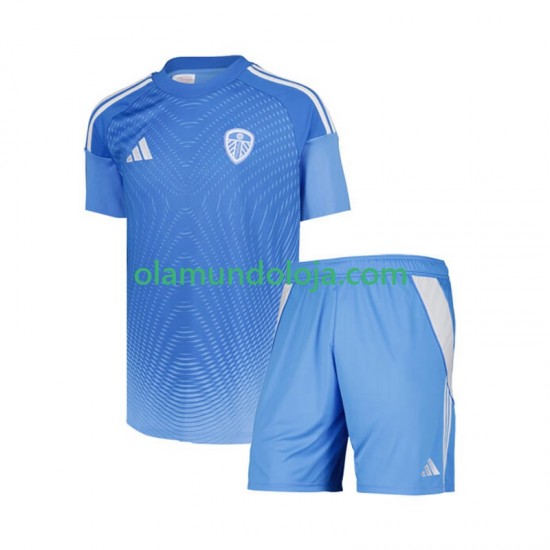 Camisola Leeds United Guarda-redes Criança Equipamento Primeiro 2025-2026 Manga Curta